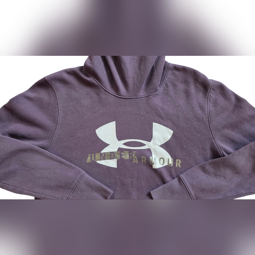 Under Armour Medium Purple Funnel Neck Pullover Hoodie - Picture 3 of 9